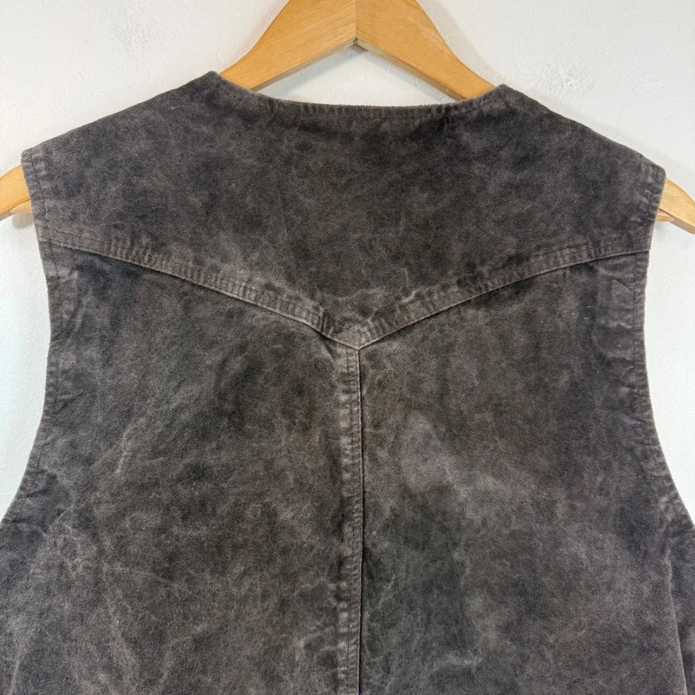 Cody James Leather Vest Brown Distressed Western Cowboy Boho Rugged Rodeo Mens L